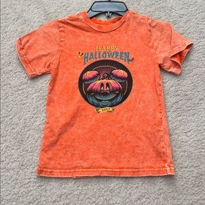 Disney Vibrant Orange Halloween T-Shirt - Size Small (5/6)